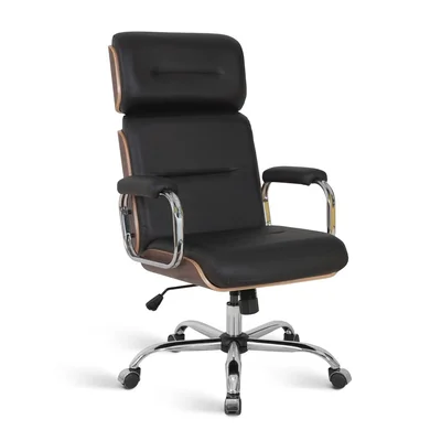 Cadeira Home Office, Eames Para Escritório, Linha Capa Em Madeira Preto