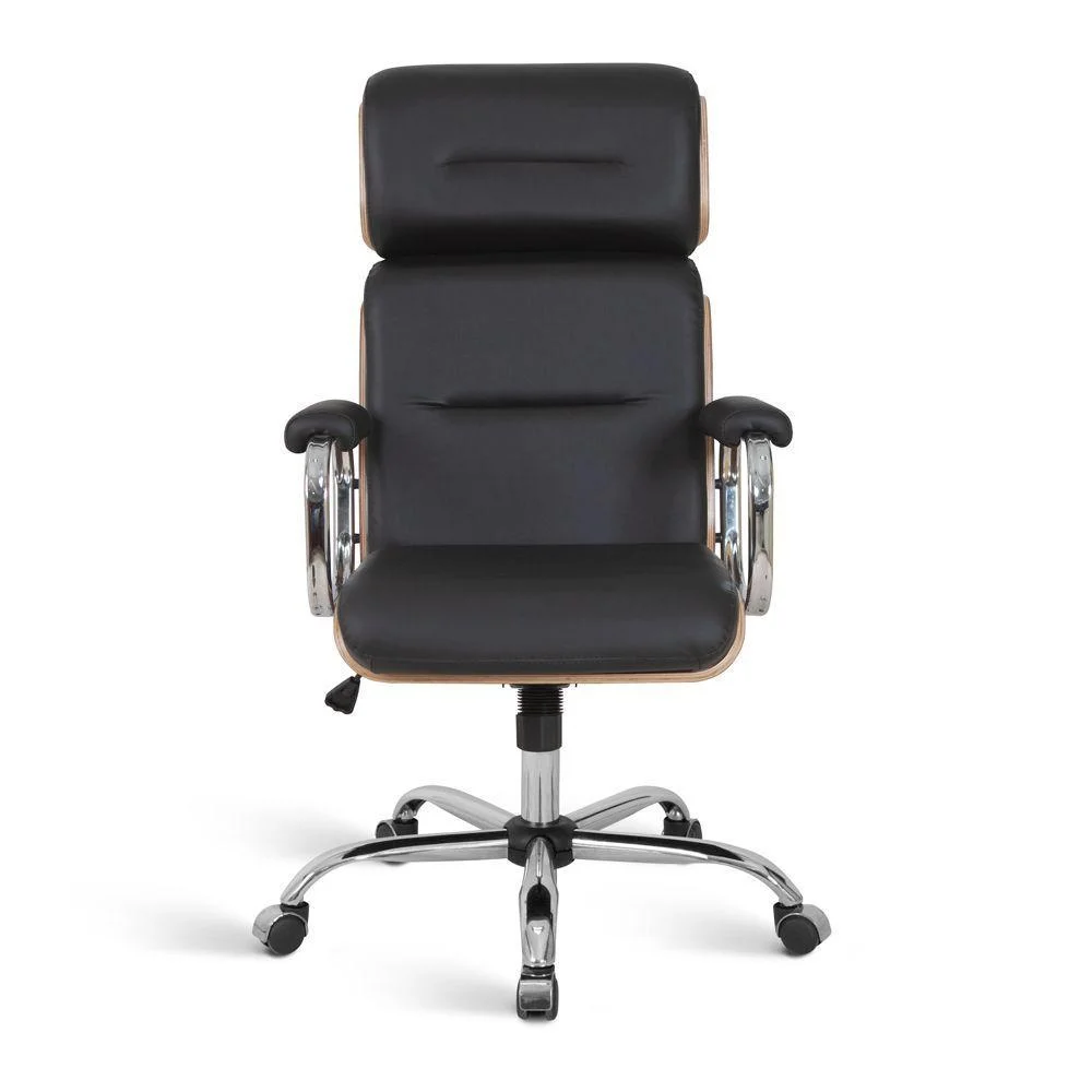 Imagem 2 de 5 do produto Cadeira Home Office, Eames Para Escritório, Linha Capa Em Madeira Preto