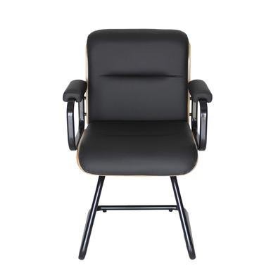 Cadeira Eames Diretor, Fixa Linha Capa Em Madeira, Preto