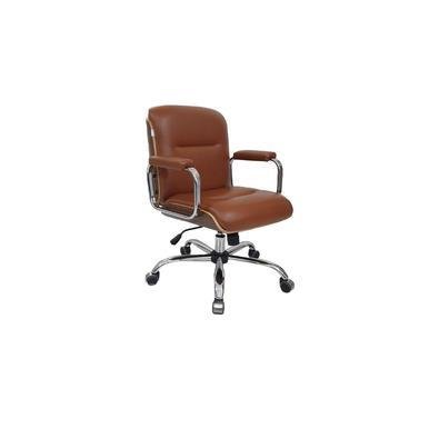 Cadeira Home Office Para Escritório, Linha Capa Em Madeira - Marrom