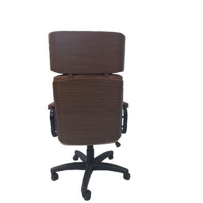 Cadeira Home Office, Presidente, Linha Capa Em Madeira - Caramelo — foto 2