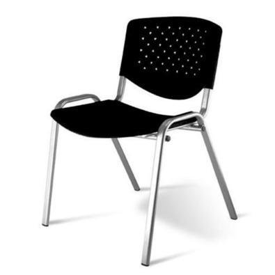 Cadeira Design Office Móveis Empilhável, Linha Polipropileno Atenas - Preto