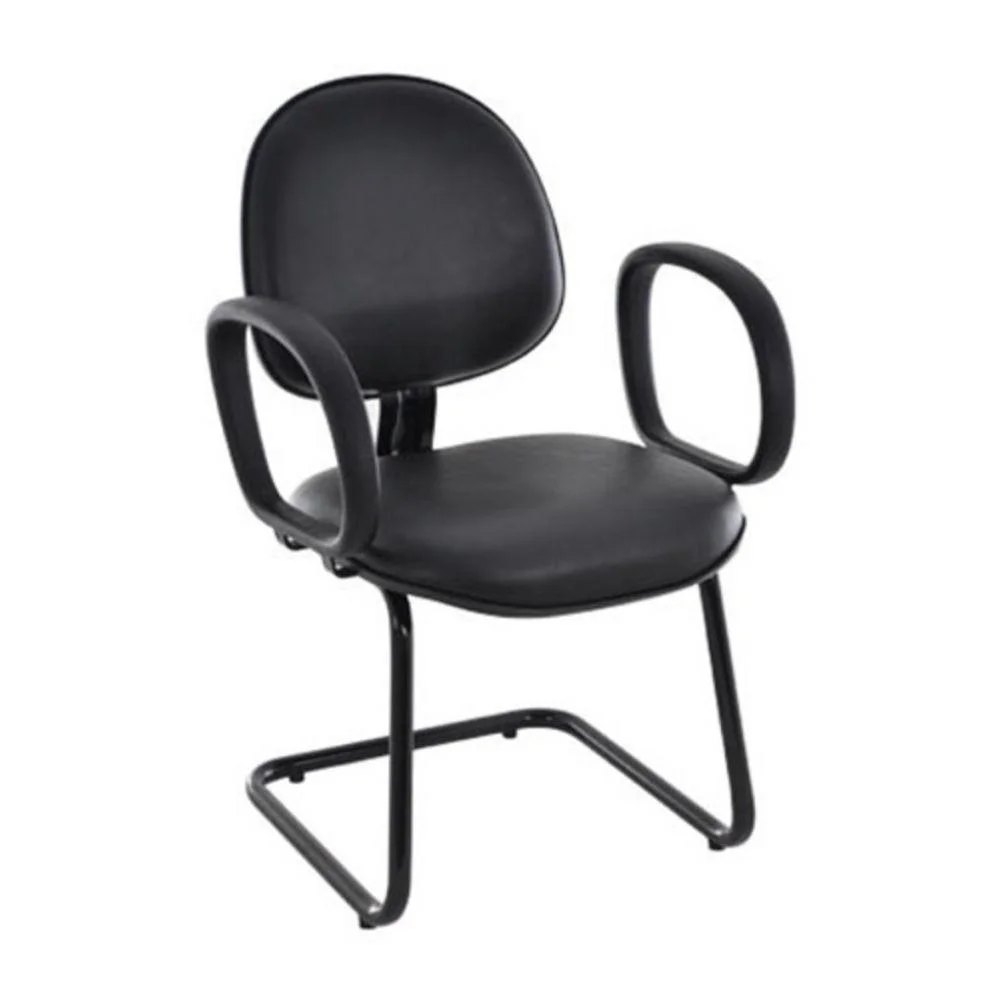 Imagem 2 de 2 do produto Cadeira Office Executiva, Base Fixa Em S, Linha Office Economy, Preto