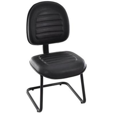 Cadeira Office Executiva, Base Fixa Em S, Linha Office Gomada, Preto