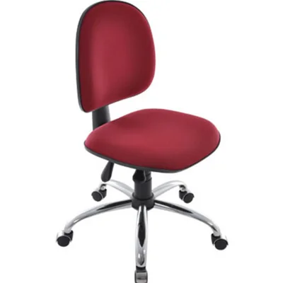 Cadeira Office Design Office Executiva, Base Giratória Cromada, Vermelho