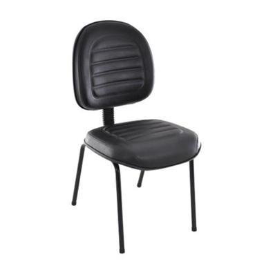 Cadeira Executiva Design Office Móveis, Base Fixa, até 120Kgs, Gomada, Preto
