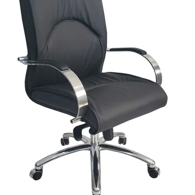 Cadeira Diretor Design Office Luxuosa, Linha Eiffel, Com Braços Fixos, Preto