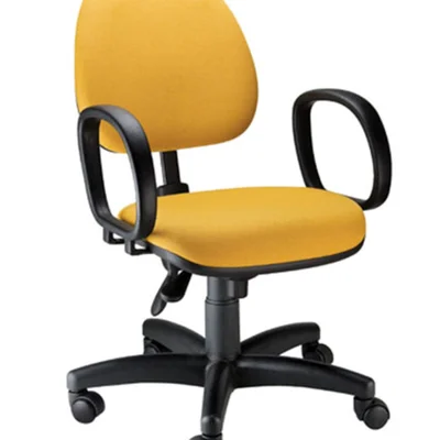 Cadeira Gerente Design Office Móveis Com Back System Linha Confort Plus Amarelo