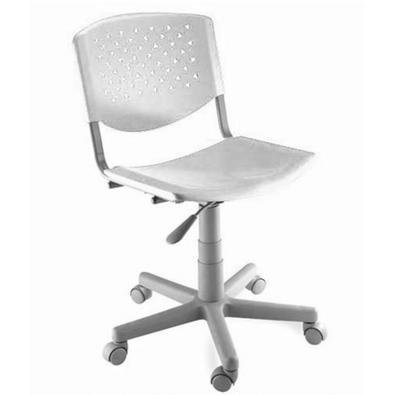 Cadeira Giratória Design Office Móveis Linha Polipropileno Atenas Branco