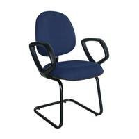 Cadeira Executiva, Linha Office Plus, 120Kgs, Base Fixa Em S, Azul