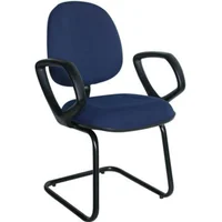Cadeira Executiva, Linha Office Plus, 120Kgs, Base Fixa Em S, Azul