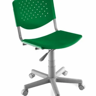 Cadeira Giratória Design Office Móveis Linha Polipropileno Atenas Verde