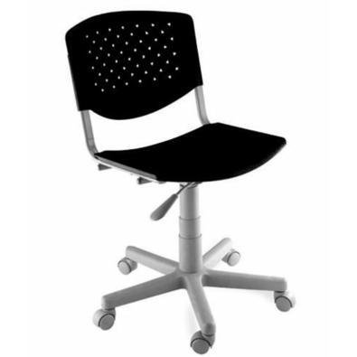 Cadeira Giratória Design Office Móveis Linha Polipropileno Atenas Preto