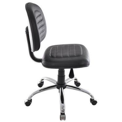 Cadeira Office Design Office até 120kg, Giratória, Base Cromada, Gomada Preto