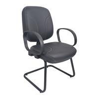 Cadeira Interlocutor Design Office Móveis Para Escritório Linha Parma Preto