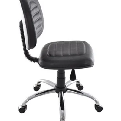 Cadeira Office Design Office até 120 kg, Giratória, Base Cromada, Gomada Preto