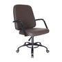 Cadeira Design Office Móveis Para Escritório Até 200kg Com Base Giratória Linha Marrom