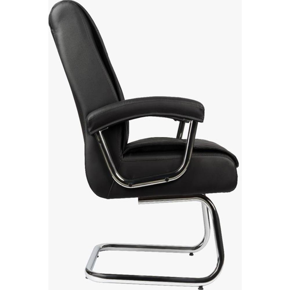 Imagem 3 de 5 do produto Cadeira Interlocutor Design Office Móveis, Com Mola Ensacada, Preto