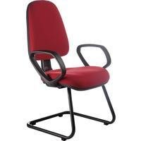 Cadeira Interlocutor Design Office Móveis, Linha Confort, Vermelho