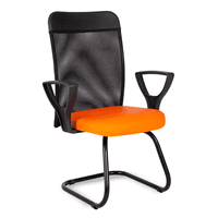 Cadeira Interlocutor Design Office Móveis, Linha Turim, 120 kgs, Laranja
