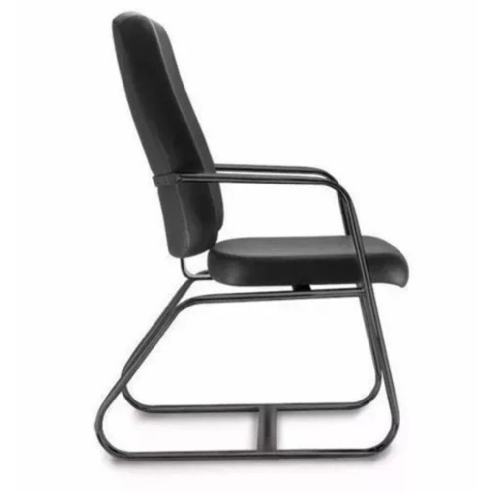 Imagem 3 de 3 do produto Cadeira Home Office Para Escritório, Até 200kg Com Base Fixa - Preto