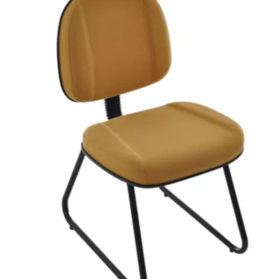 Cadeira Design Office Móveis Gerente, Com Base Fixa Trapézio, Classic - Amarelo