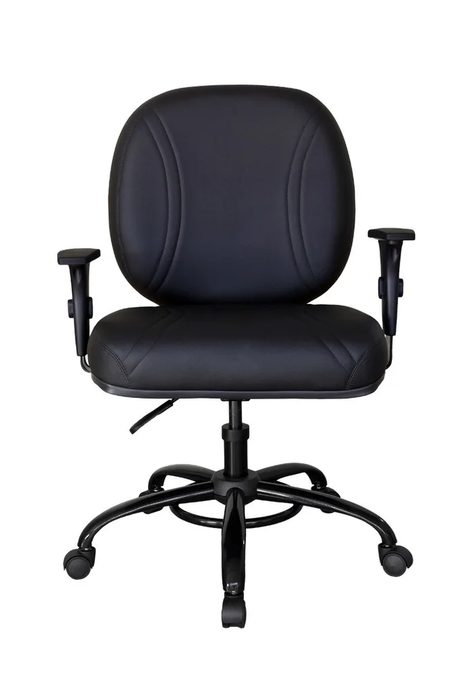 Imagem 2 de 4 do produto Cadeira Para Escritório Design Office Móveis, Até 200kg, Preto