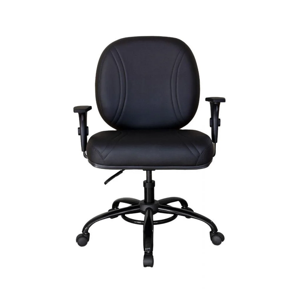 Imagem 2 de 4 do produto Cadeira Para Escritório Design Office Móveis, Até 200kg, Corvin, Preto