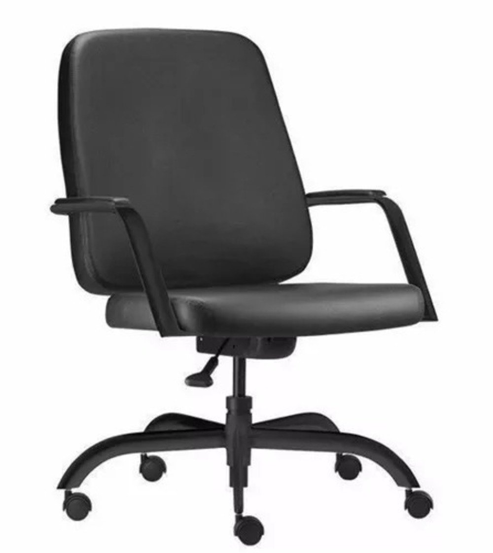 Cadeira Office Para Escritório, Até 200kg, Preto