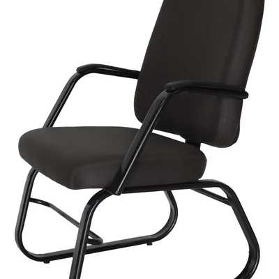 Cadeira Home Office Para Até 200kg, Fixa - Preto