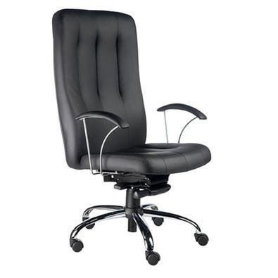 Cadeira Office Design Office Presidente até 120Kg, Base Cromada, Linha Paris, Preto