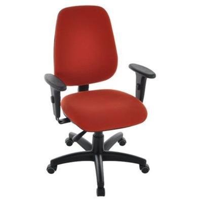 Cadeira Presidente Com Braços, Linha Safira, Vermelho