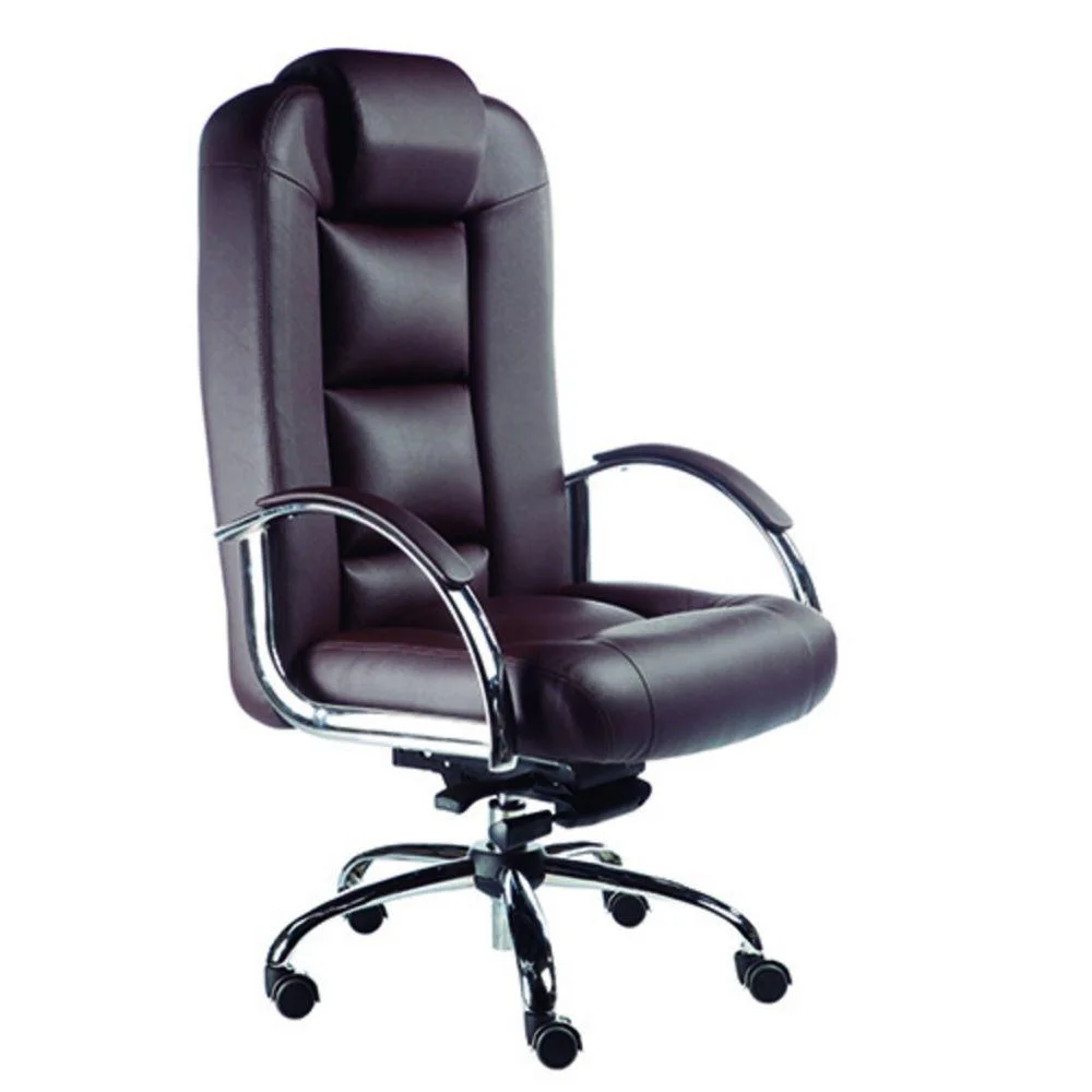 Imagem 2 de 2 do produto Cadeira Design Office Móveis Presidente Luxuosa Com Braços Fixos Linha Firenze Marrom