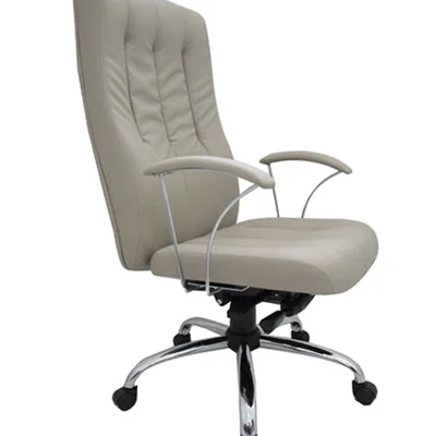 Cadeira Office Design Office Presidente, até 120Kg, Base Cromada, Linha Paris, Cinza