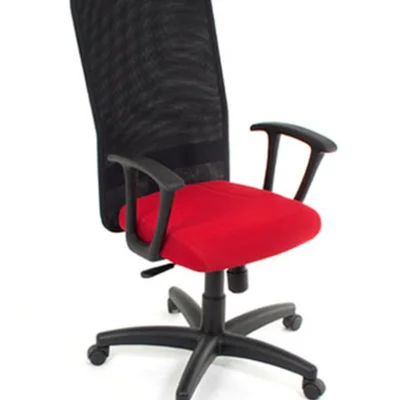 Cadeira Presidente Com Braços, Linha Tela Mesh, Vermelho