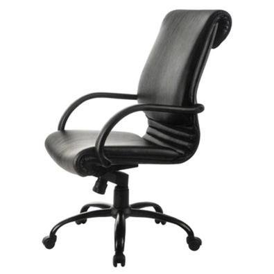 Cadeira Presidente Home Office, Luxuosa Com Base Cromada - Preto