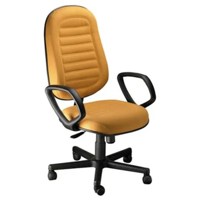 Cadeira Office Presidente, Com Braços, Linha Blenda, Amarelo