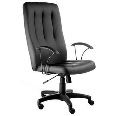 Cadeira Presidente Design Office Móveis, até 120Kgs, Base Giratória, Linha Paris, Preto