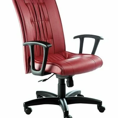 Cadeira Presidente Design Office Móveis, até 120Kgs, Base Giratória, Vermelho