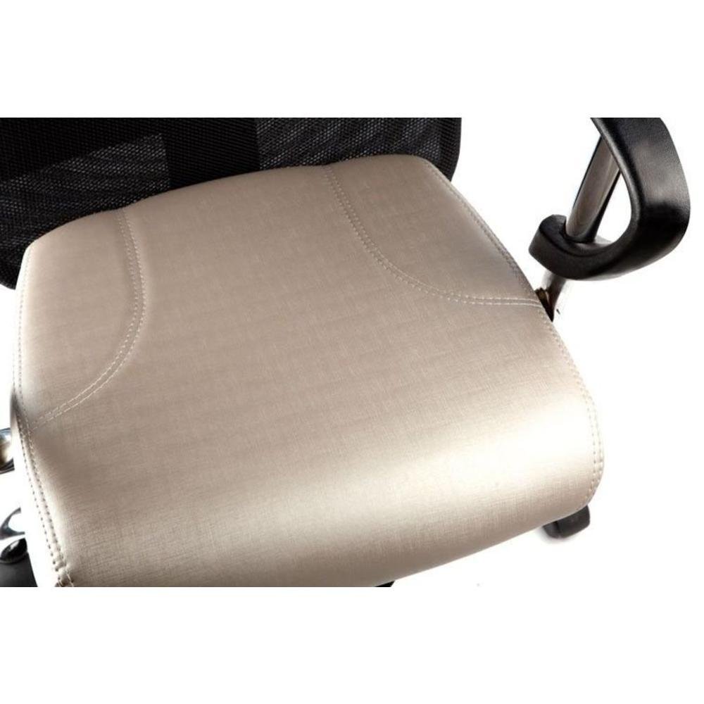 Imagem 3 de 3 do produto Cadeira Design Office Móveis Presidente, Até 120 Kg, Com Apoio De Cabeça, Tela Mesh - Bege