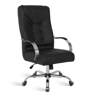 Cadeira Design Office Móveis Presidente Para Escritório Linha Brescia Preto