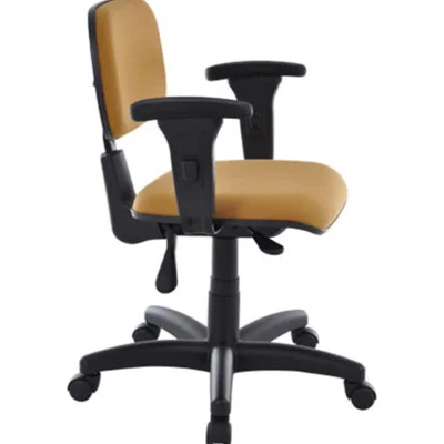 Cadeira Office Design Office Secretária, Base Back System, Linha Square, Amarelo