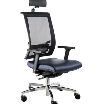 Cadeira Presidente Com Encosto, Tela Mesh Linha Net Design, Preto