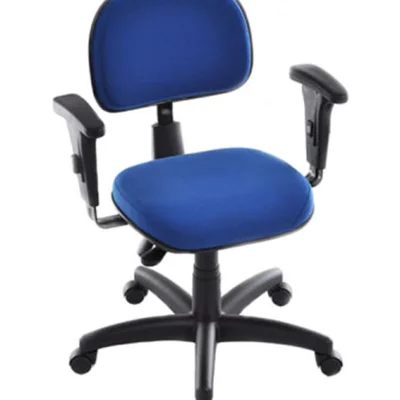 Cadeira Design Office Móveis Secretária Com Back System Linha Robust Azul