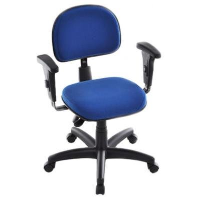 Cadeira Secretária Design Office Móveis Com Back System Linha Robust Azul