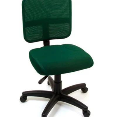 Cadeira Secretária Design Office Móveis Com Back System Linha Tela Mesh Verde