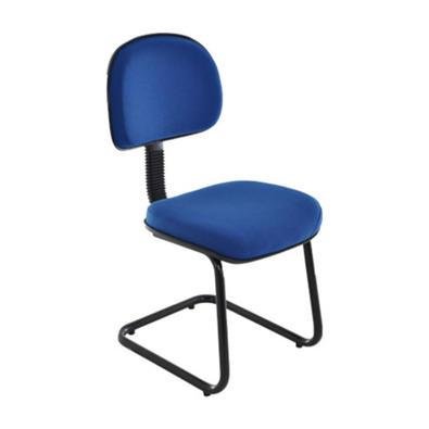 Cadeira Secretária Design Office Móveis Com Base Fixa Em S Linha Robust Azul