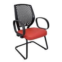 Cadeira Design Office, Para Escritório E Home Office, Vermelho