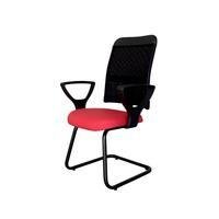 Cadeira Design Office, Linha Conti, Para Escritório E Home Office, Vermelho