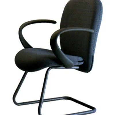 Cadeira Office Design Office Móveis Diretor, até 120 kg, Com Braços E Base Fixa, Linha Lombar, Preto